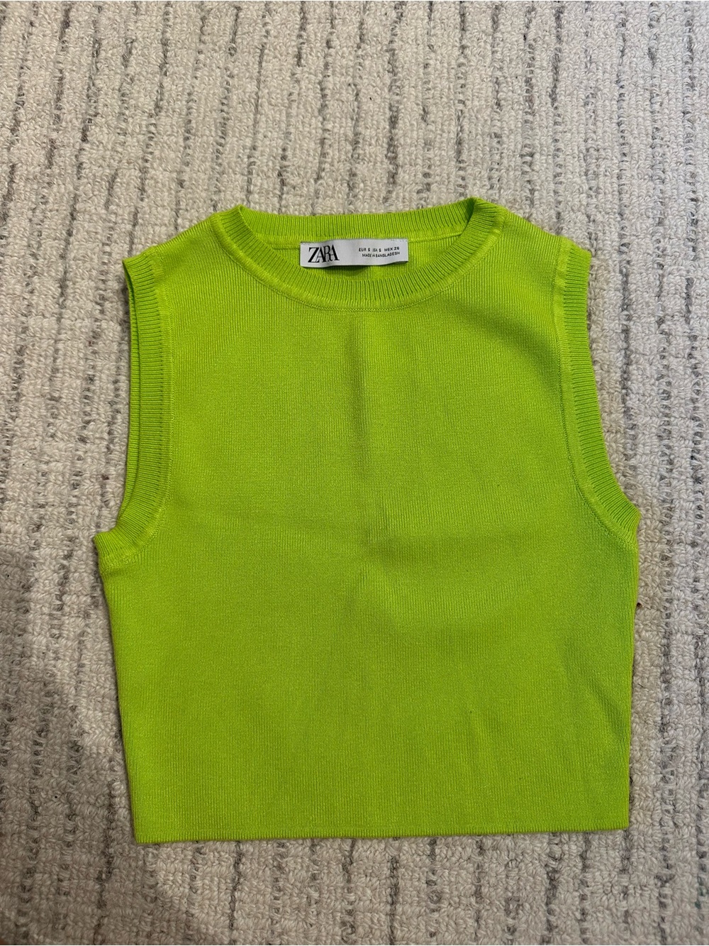 Zara Lime Green Crop Top
